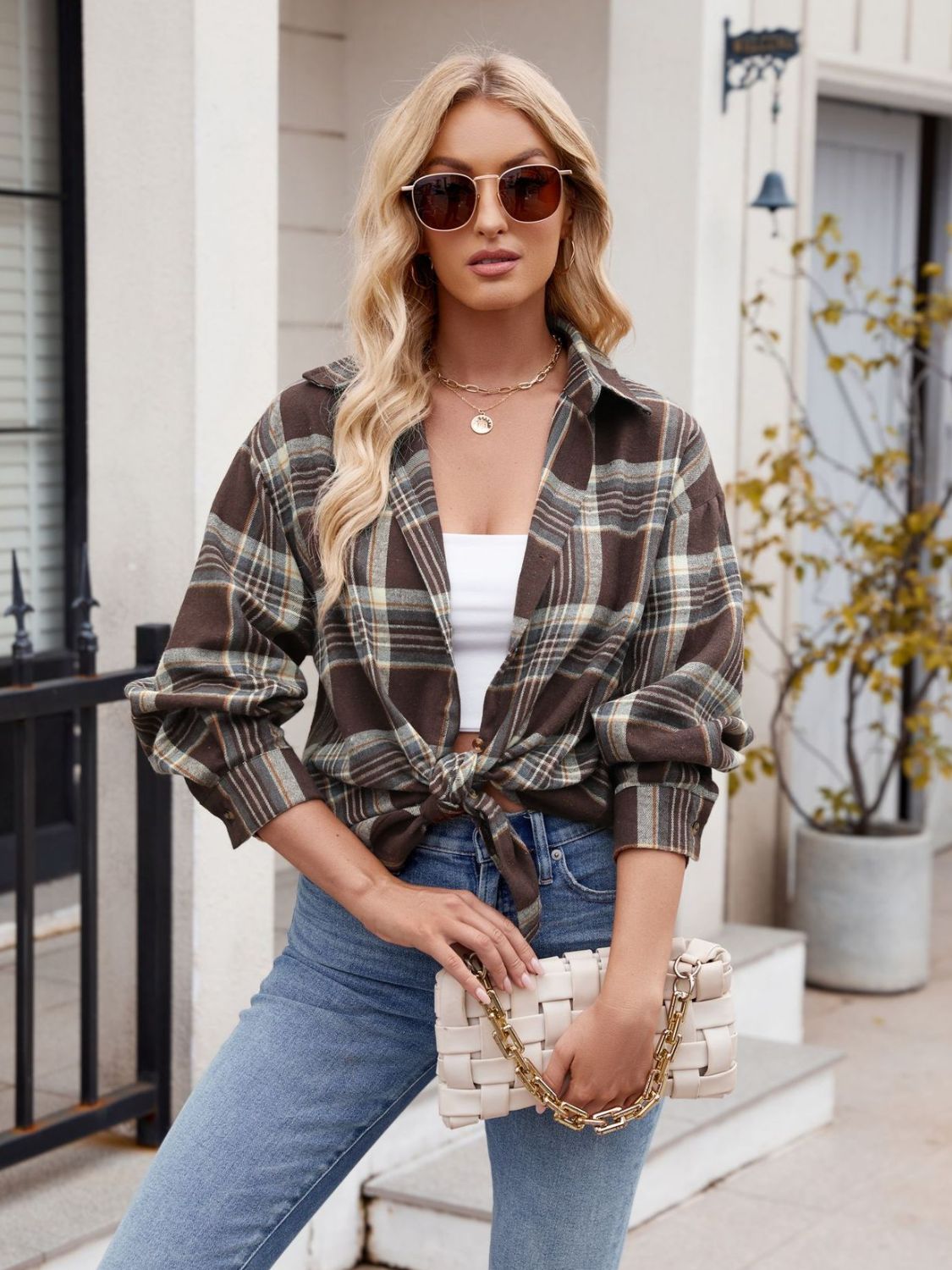 Staci Plaid Long Sleeve Shirt