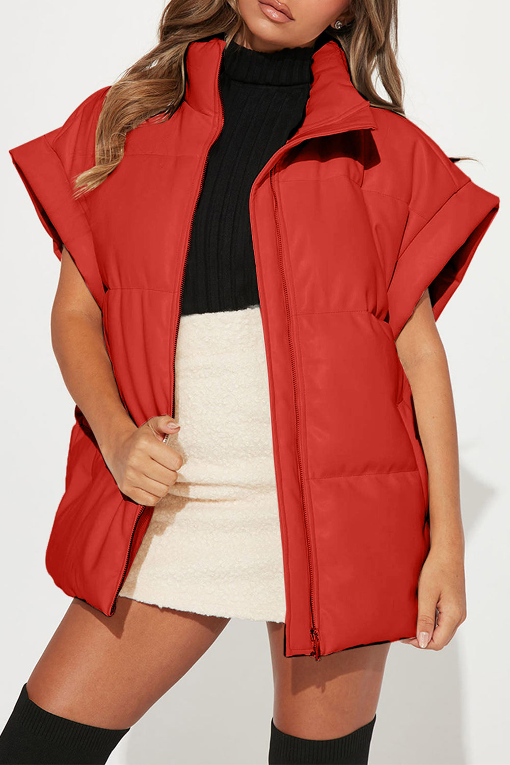 Elizabeth Zip Up Vest Coat