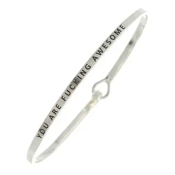 You are F-ing Awesome Bangle Bracelet