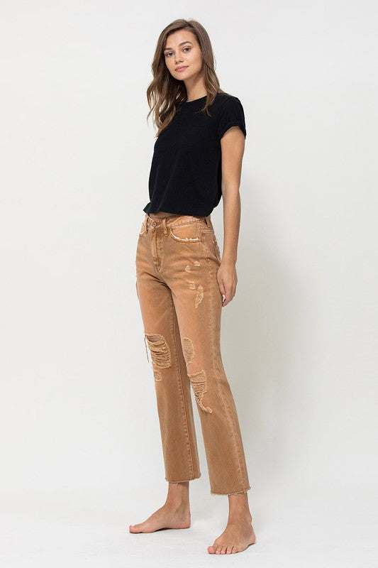 Irene High-RIse Straight Crop Jeans