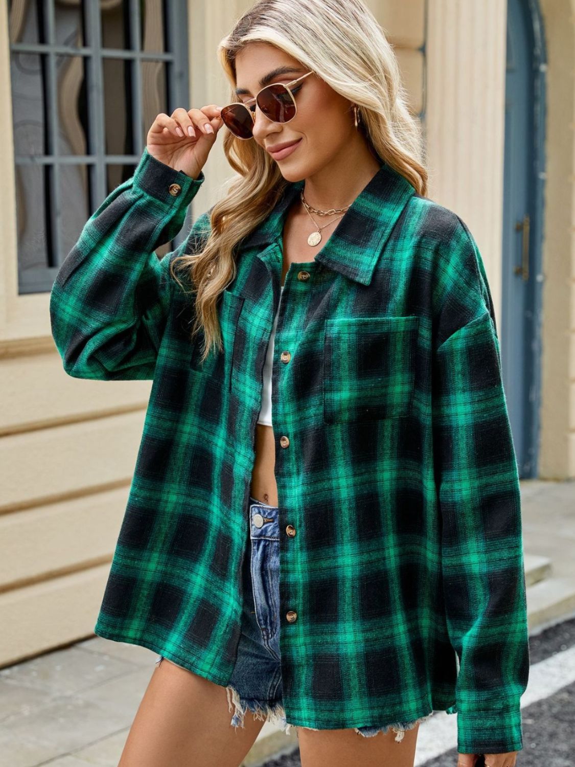 Cynthia Plaid Long Sleeve Shirt