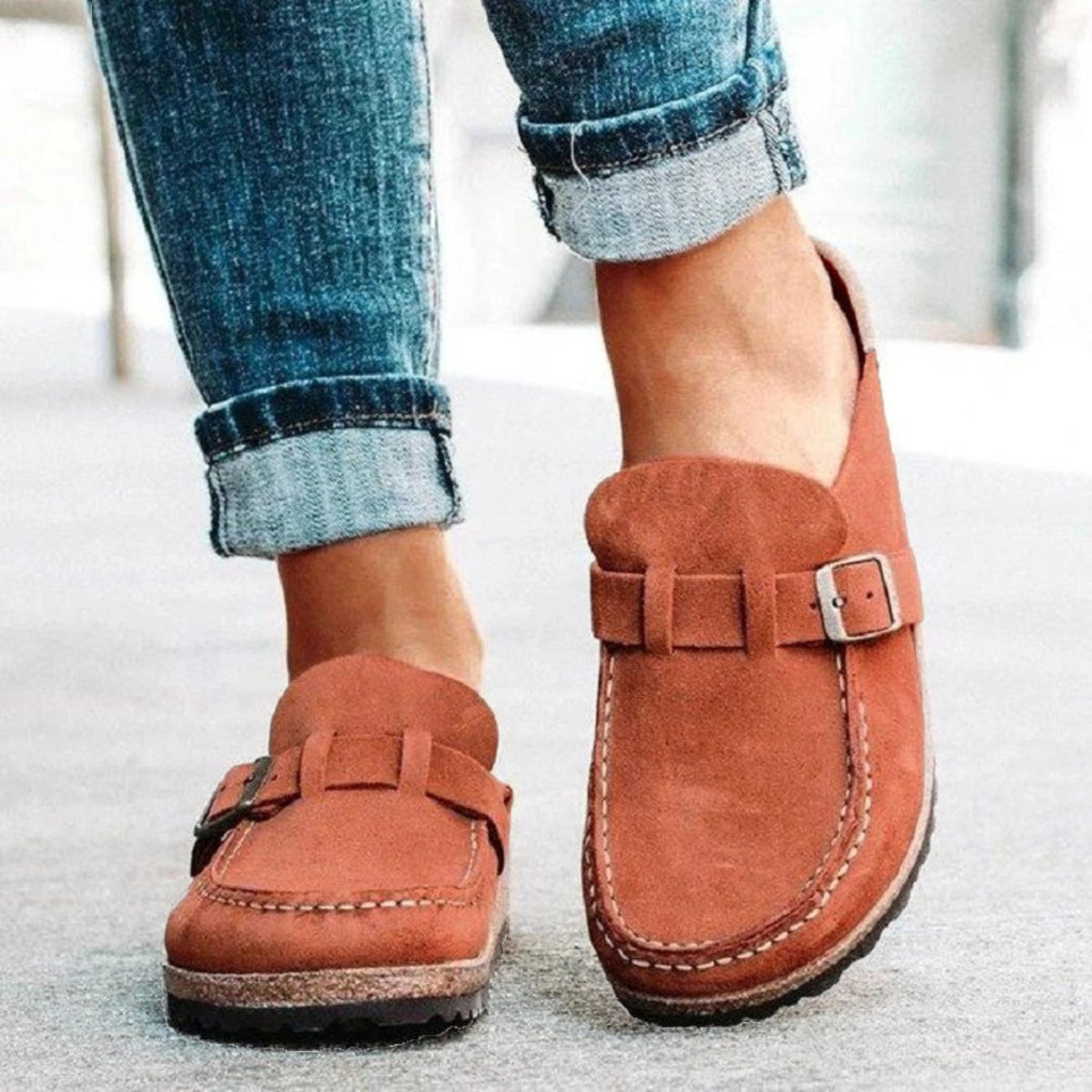 Janice Casual Buckle Loafers