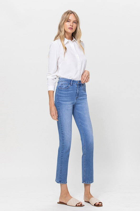 Marissa High Rise Stretch Crop Slim Straight