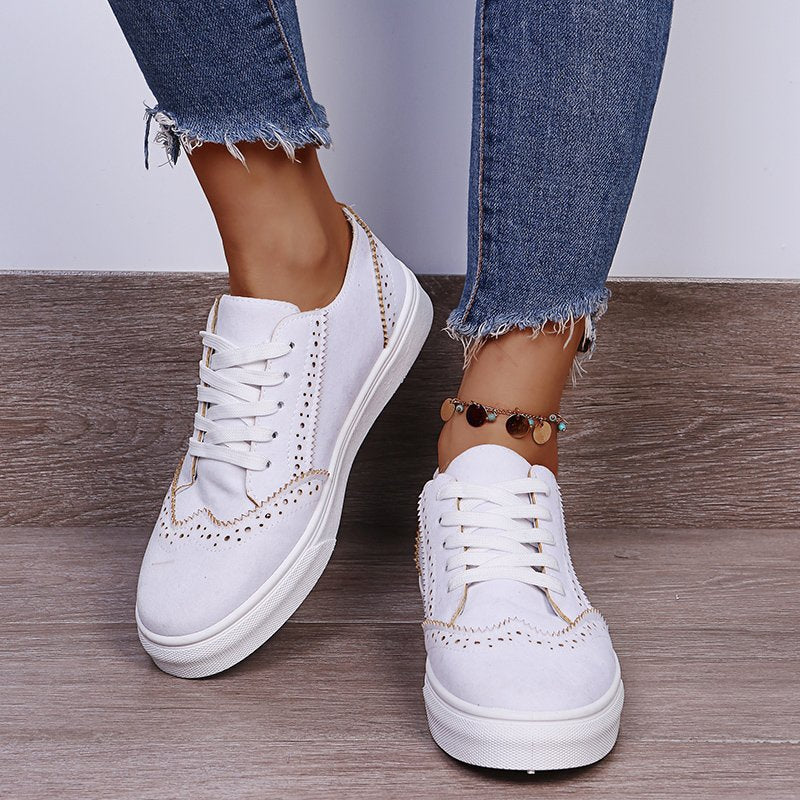 Lexie Lace-Up Suedette Sneakers