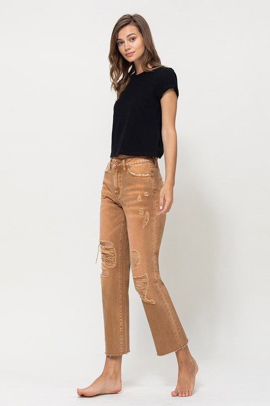 Irene High-RIse Straight Crop Jeans