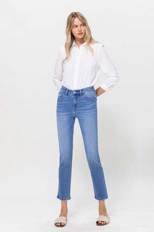 Marissa High Rise Stretch Crop Slim Straight