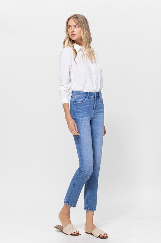 Marissa High Rise Stretch Crop Slim Straight