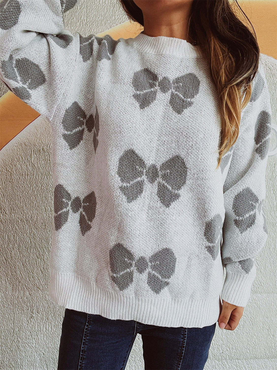 Bonnie Bow Shoulder Sweater