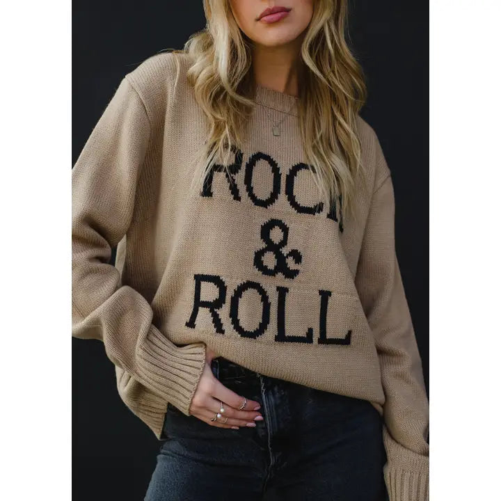 Stevie Rock and Roll Sweater in Taupe