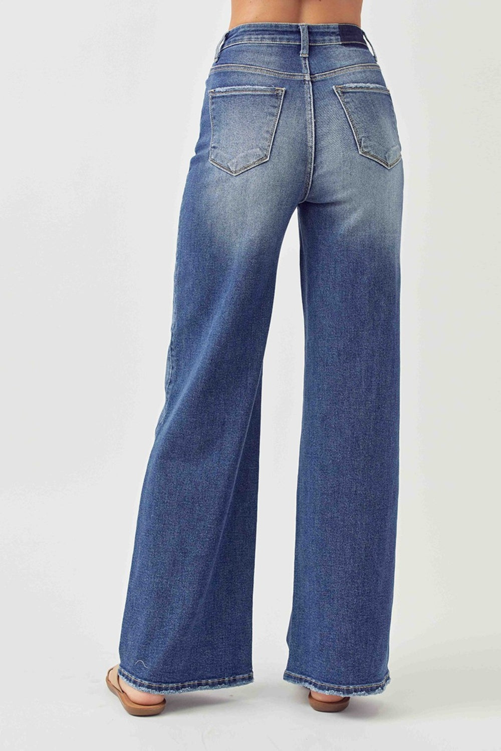 Risen Full Size High Rise Wide Leg Jeans