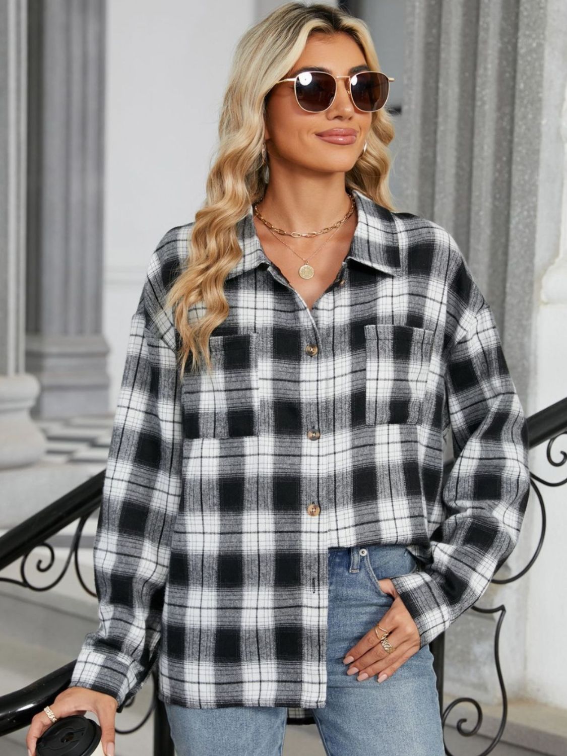 Cynthia Plaid Long Sleeve Shirt