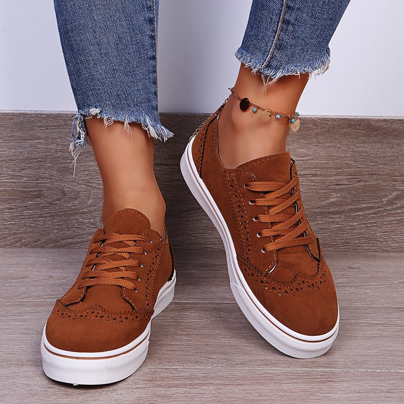 Lexie Lace-Up Suedette Sneakers