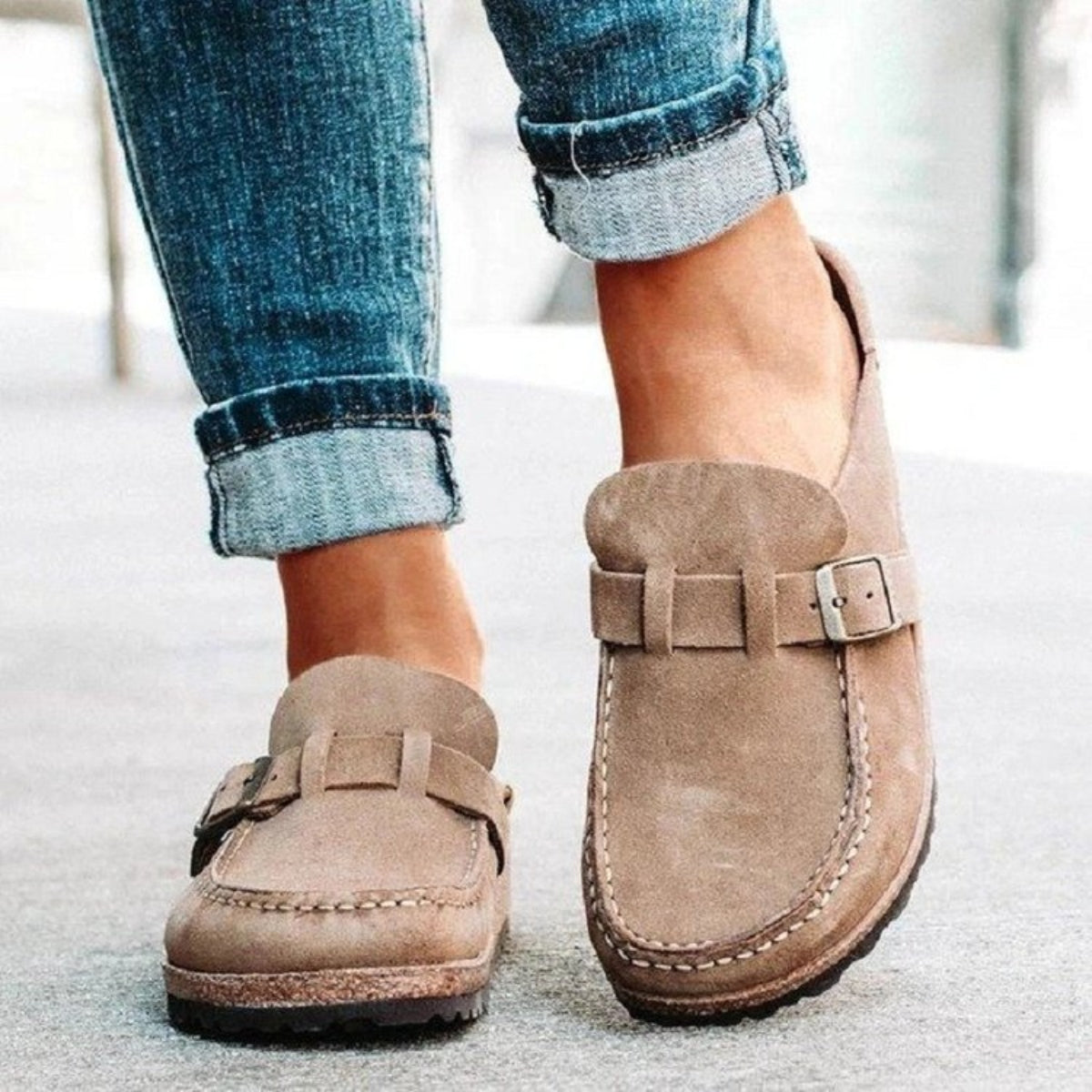 Janice Casual Buckle Loafers