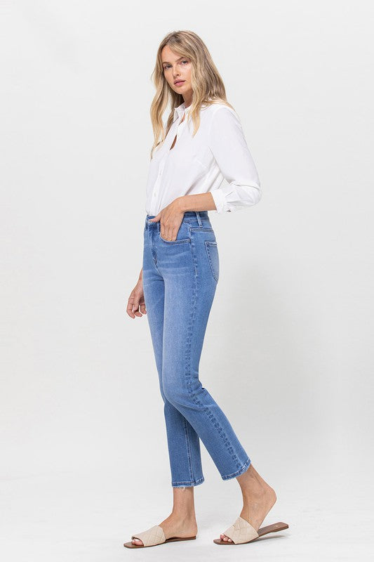 Marissa High Rise Stretch Crop Slim Straight