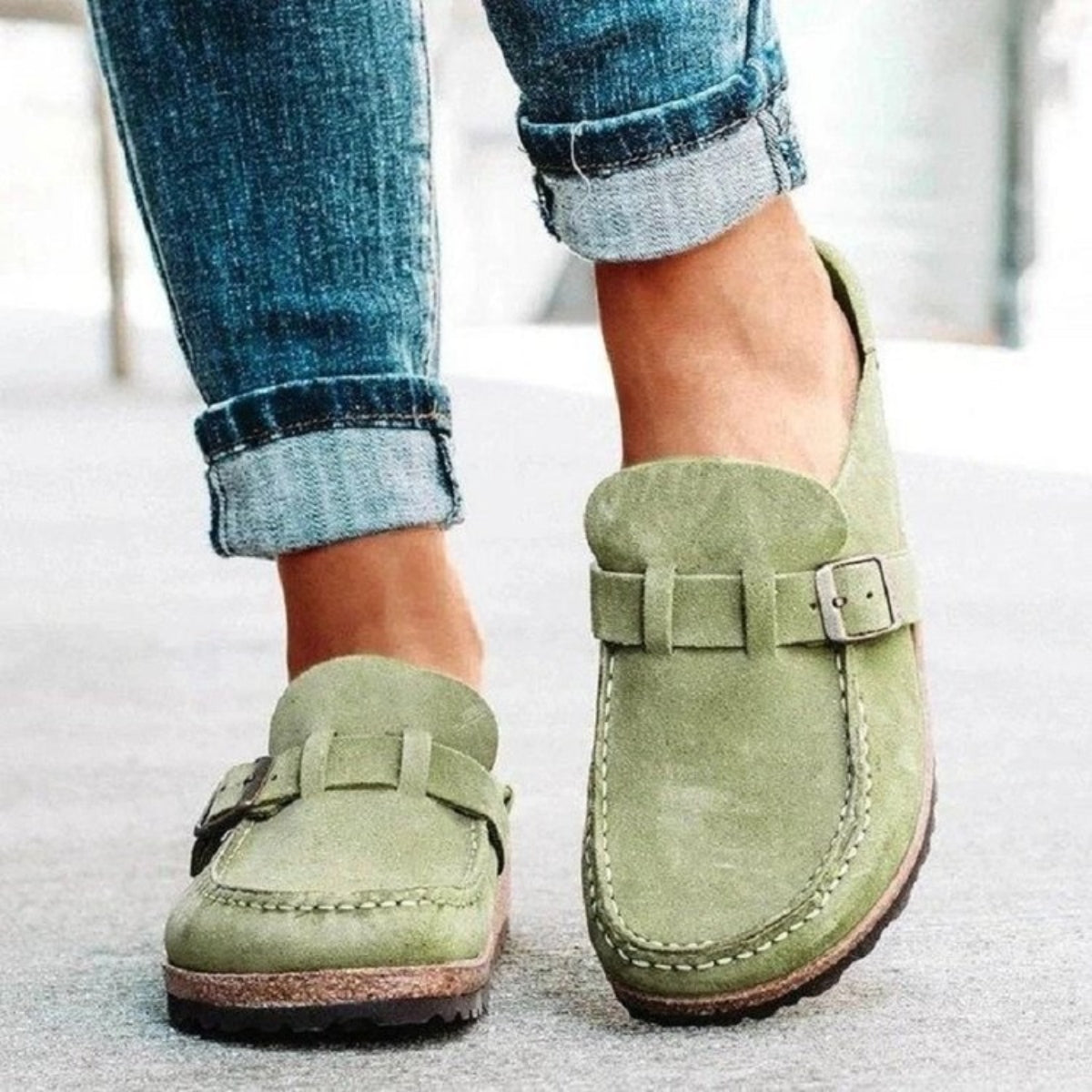 Janice Casual Buckle Loafers