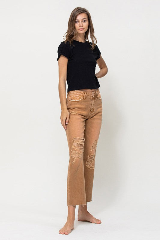 Irene High-RIse Straight Crop Jeans