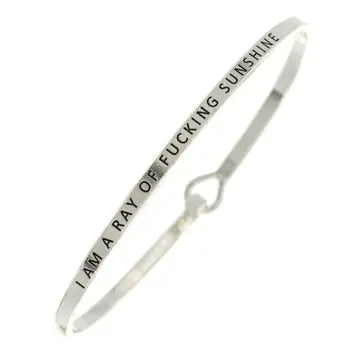 Iam a Ray of F-ing Sunshine Bangle Bracelet