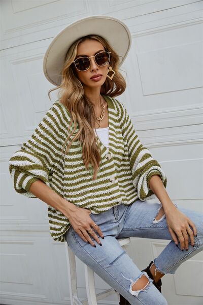 Julia Stripey Long Sleeve Cardigan