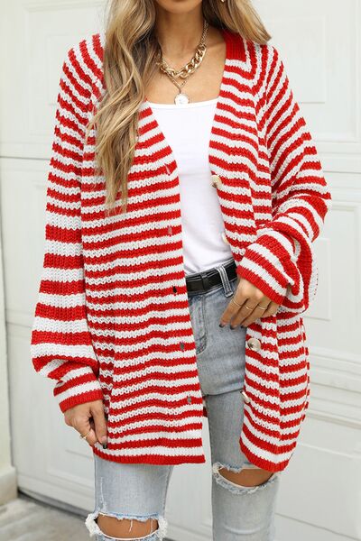 Julia Stripey Long Sleeve Cardigan