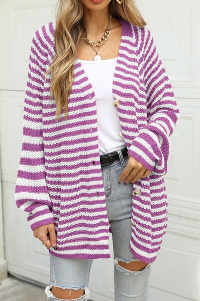 Julia Stripey Long Sleeve Cardigan