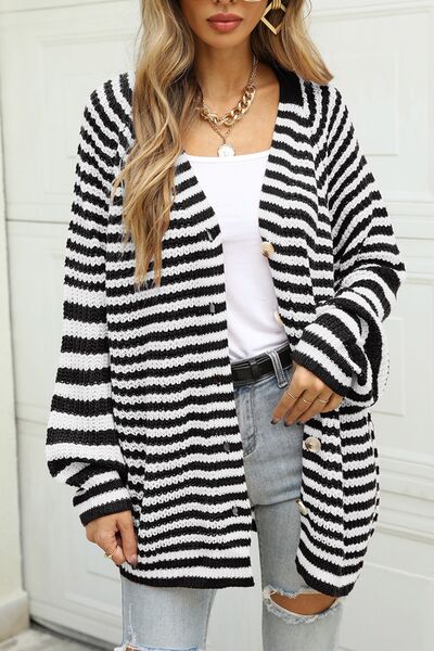 Julia Stripey Long Sleeve Cardigan