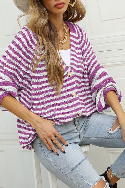 Julia Stripey Long Sleeve Cardigan