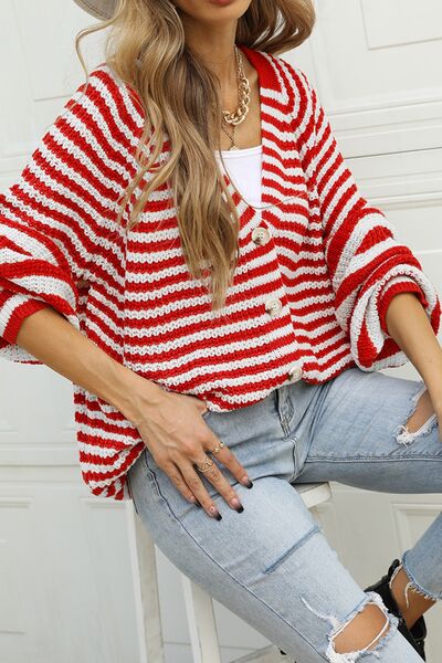 Julia Stripey Long Sleeve Cardigan