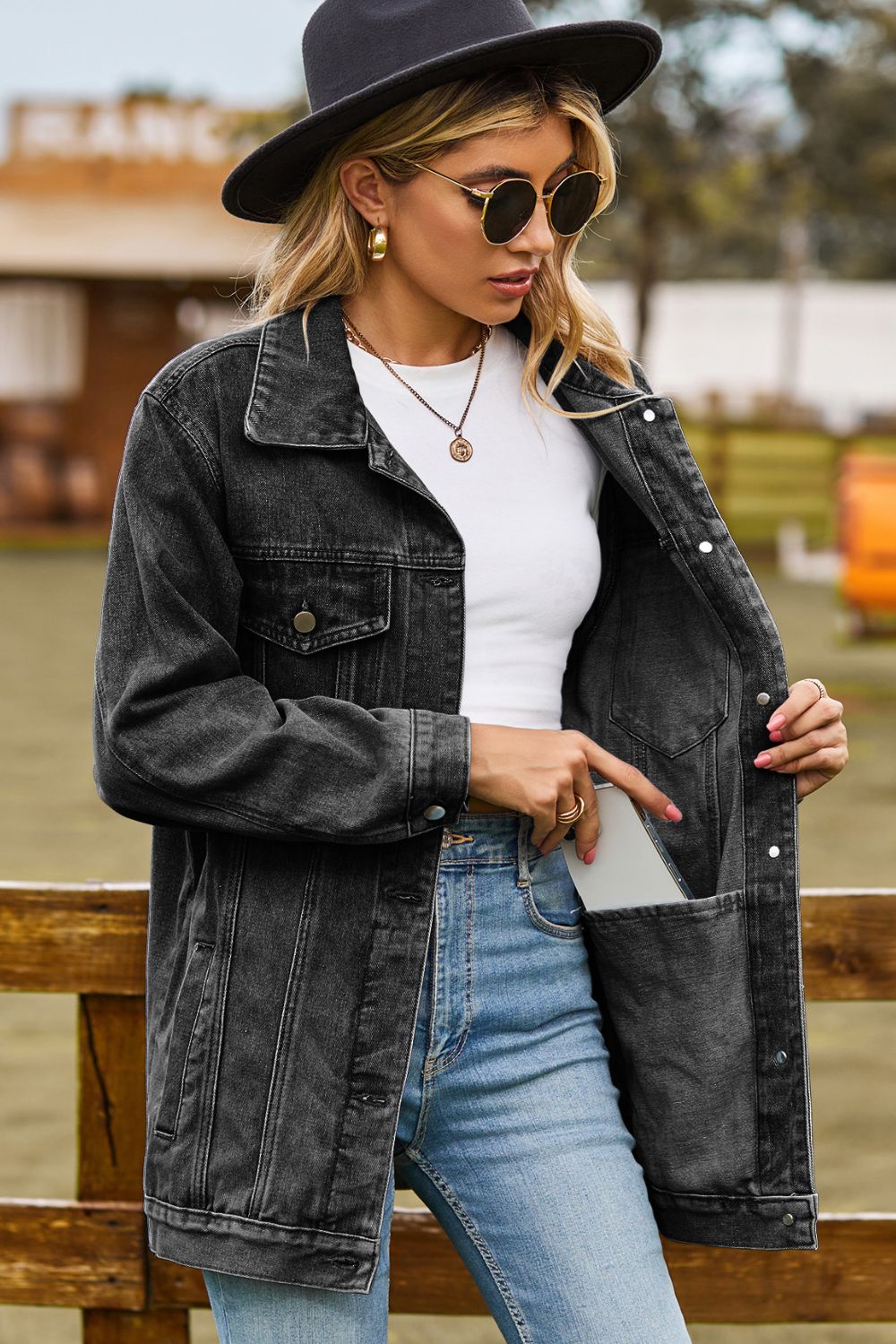 Penny Denim Jacket with Pockets