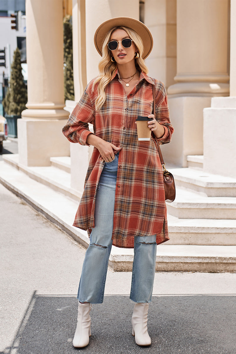 Lynndie Plaid Long Sleeve Shirt