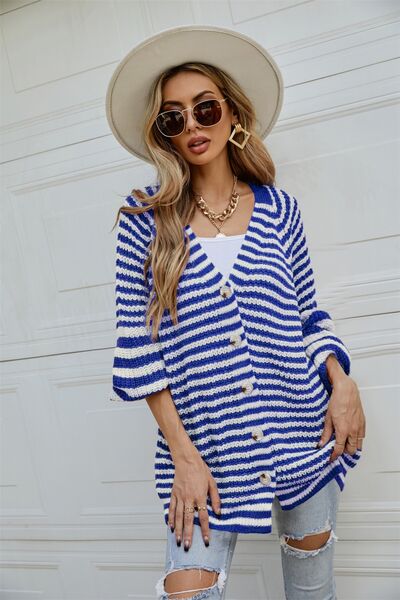 Julia Stripey Long Sleeve Cardigan