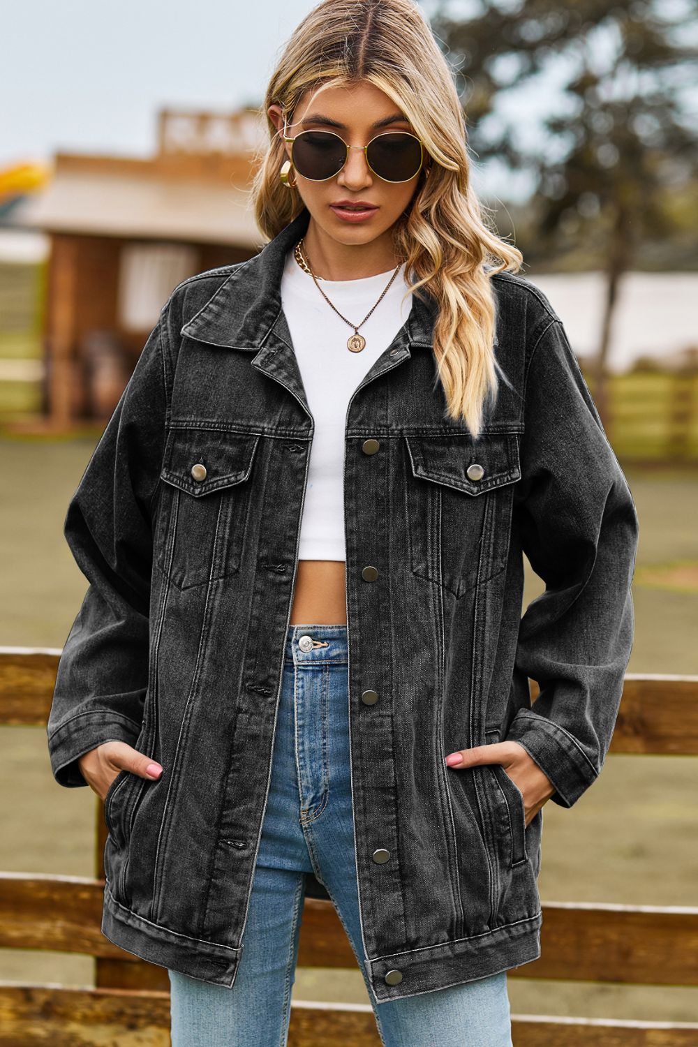 Penny Denim Jacket with Pockets