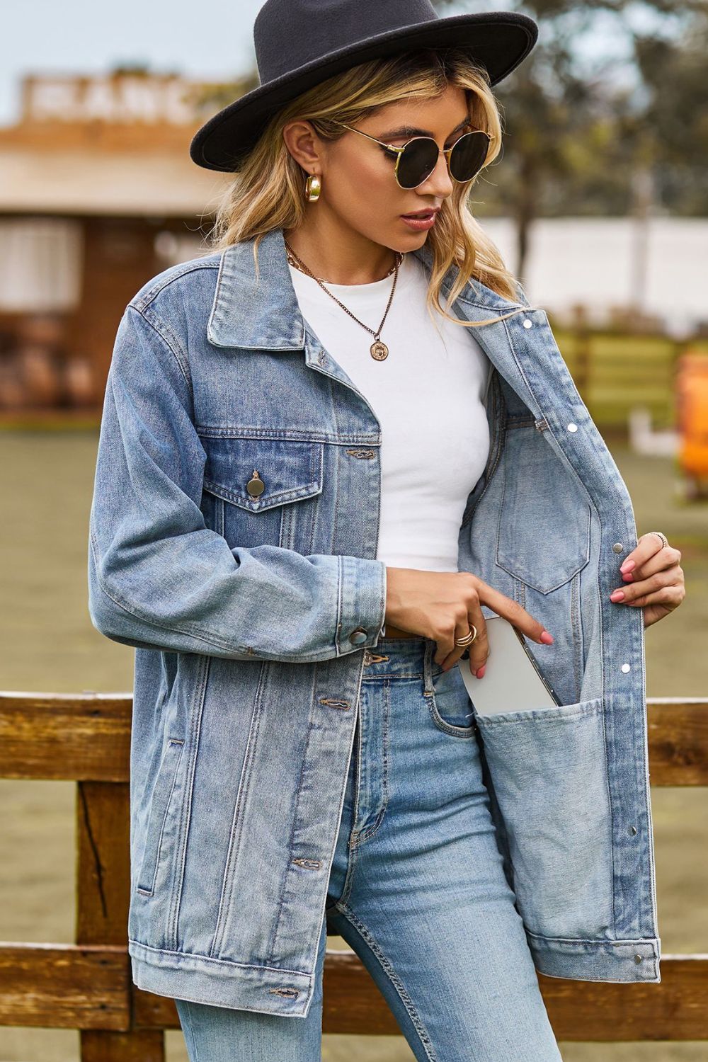 Penny Denim Jacket with Pockets