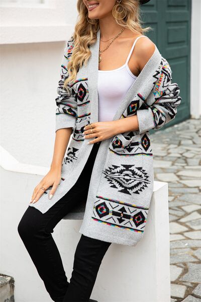 Amelia Geometric Design Cardigan