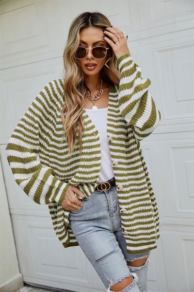 Julia Stripey Long Sleeve Cardigan