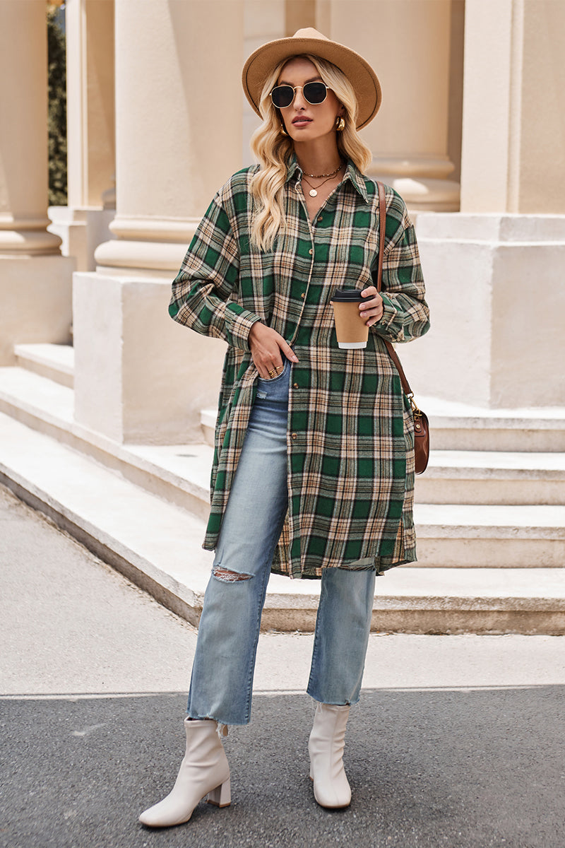 Lynndie Plaid Long Sleeve Shirt