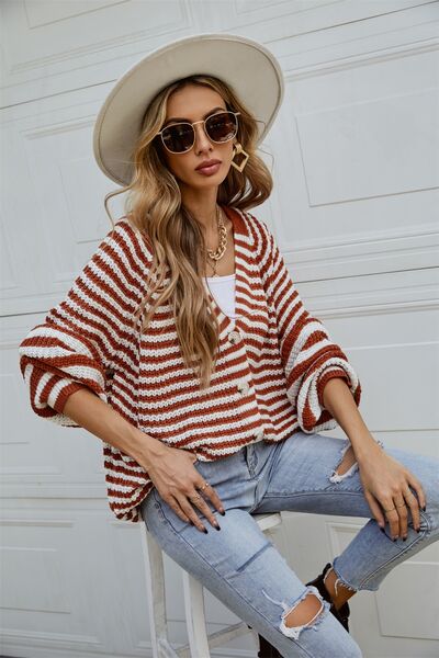 Julia Stripey Long Sleeve Cardigan