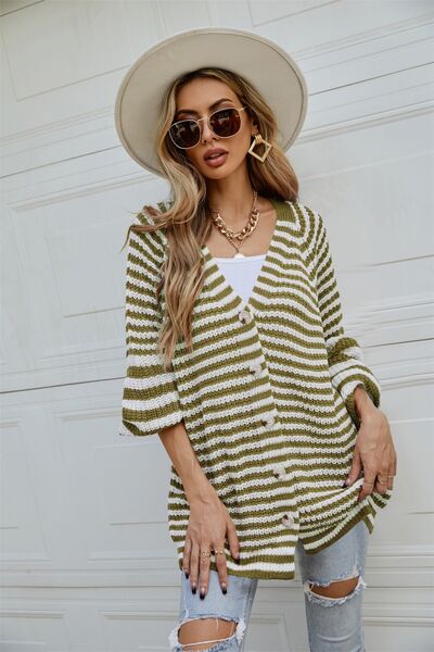 Julia Stripey Long Sleeve Cardigan