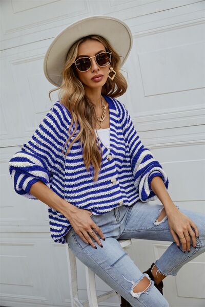 Julia Stripey Long Sleeve Cardigan