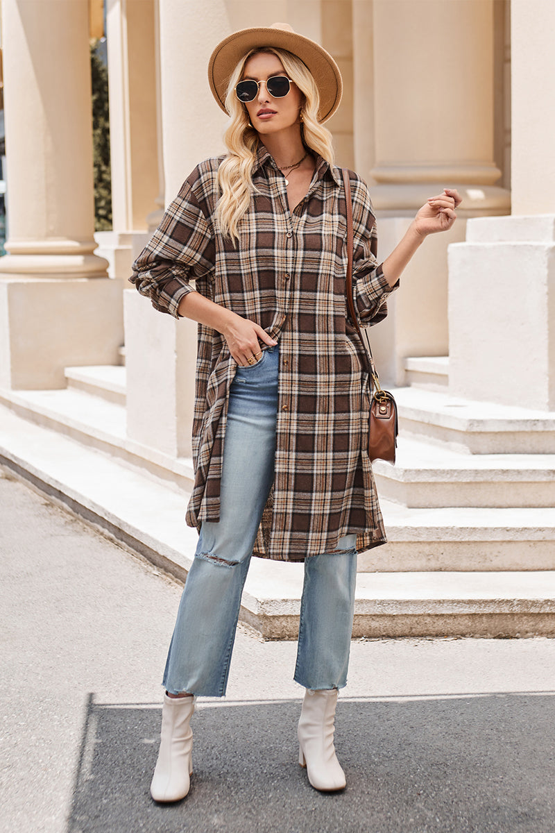 Lynndie Plaid Long Sleeve Shirt